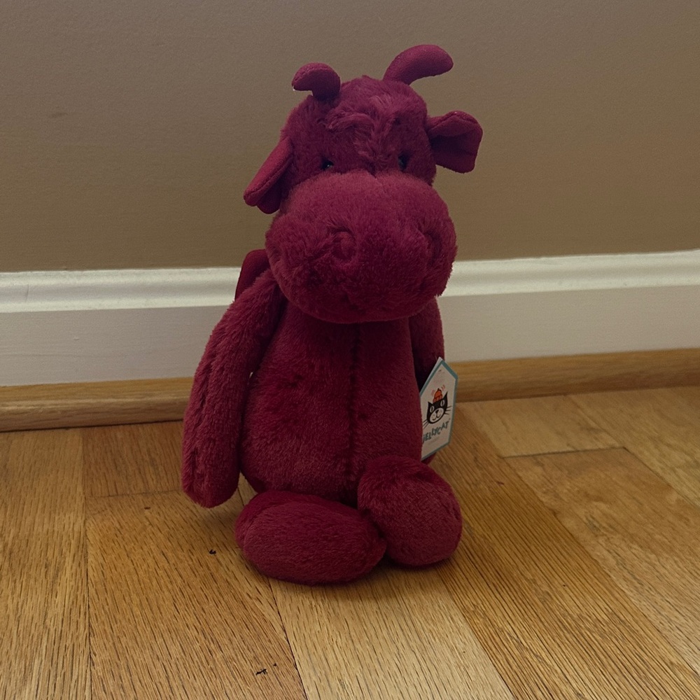 NWT Jellycat Red Bashful Dragon - rare & retired